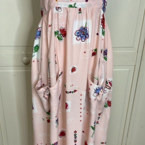 ROMEO ROMEO Pink Floral Maxi Dress With Pockets Size M - Picture 3 of 11
